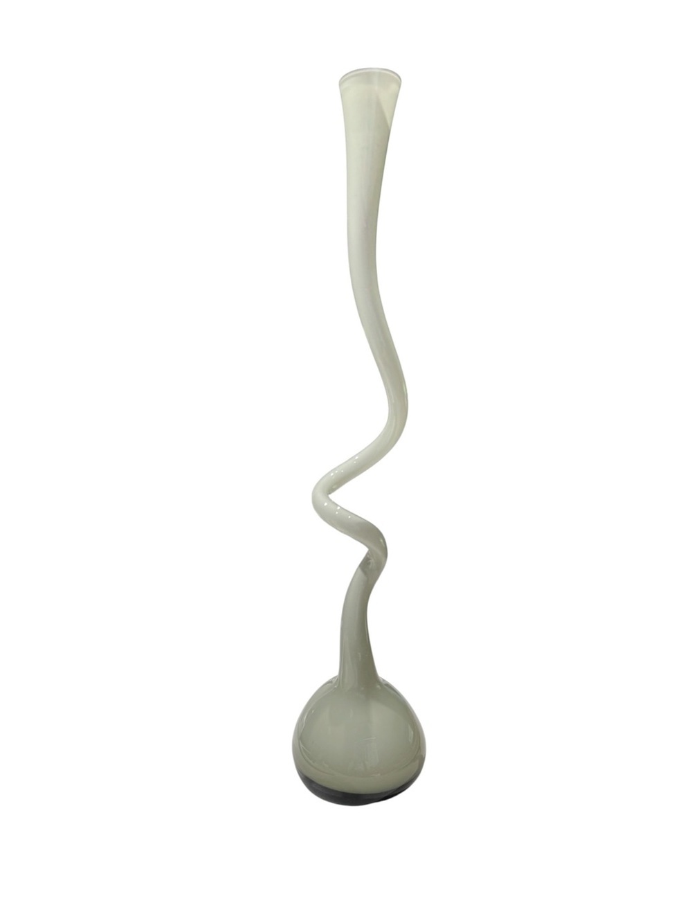 Normann Copenhagen Grey Twisted Glass Swing Spiral Large Vase - 19.75" Tall - Picture 2 of 8